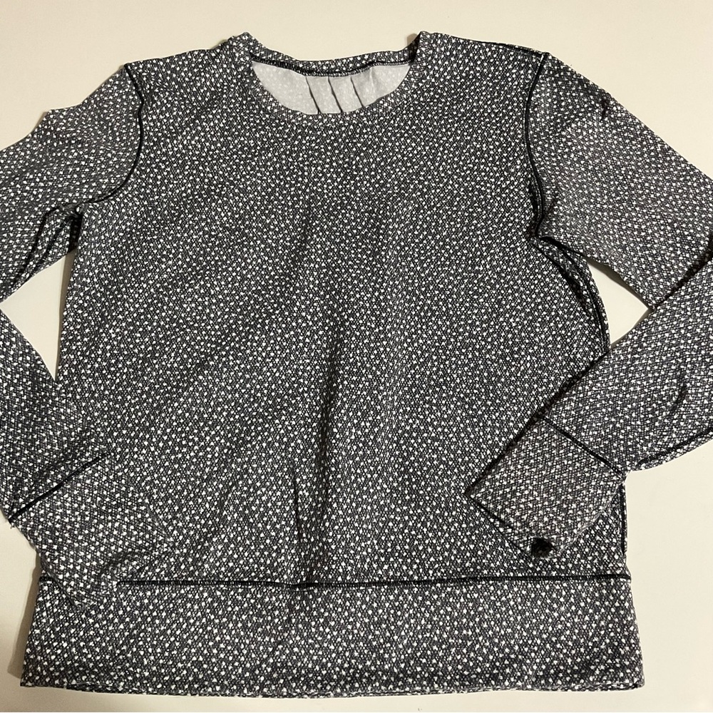 lululemon athletica Black and White LS top